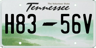 TN license plate H8356V