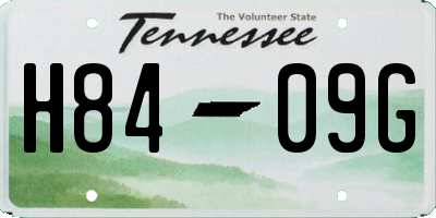 TN license plate H8409G