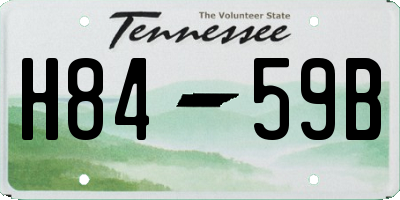 TN license plate H8459B