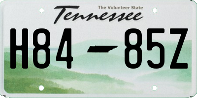 TN license plate H8485Z