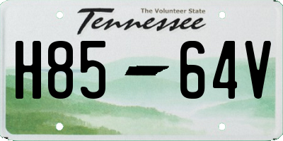 TN license plate H8564V