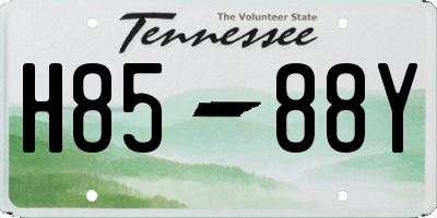 TN license plate H8588Y