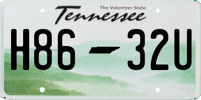 TN license plate H8632U