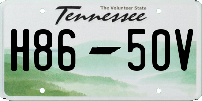 TN license plate H8650V