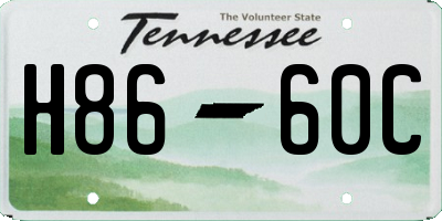 TN license plate H8660C