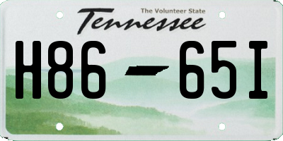 TN license plate H8665I