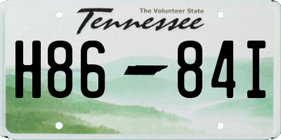 TN license plate H8684I