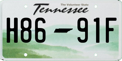 TN license plate H8691F