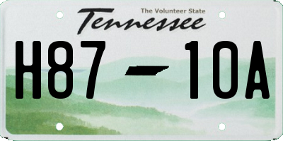 TN license plate H8710A