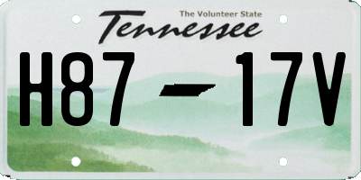 TN license plate H8717V