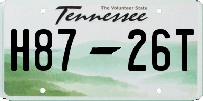 TN license plate H8726T
