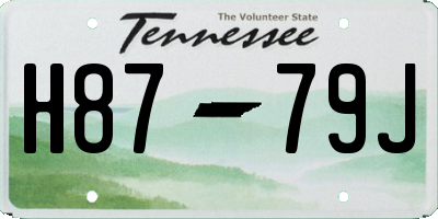 TN license plate H8779J