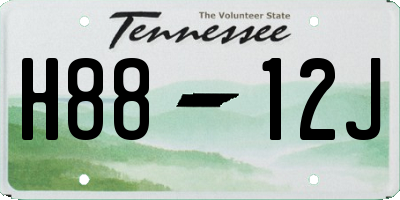 TN license plate H8812J