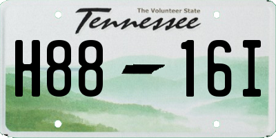 TN license plate H8816I