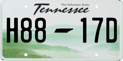TN license plate H8817D