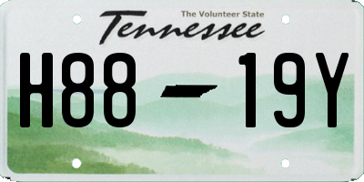 TN license plate H8819Y
