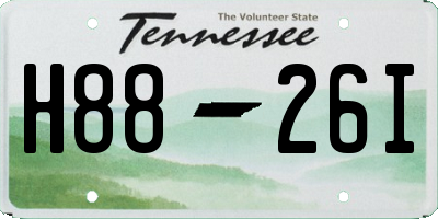 TN license plate H8826I
