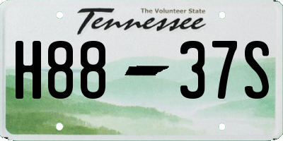 TN license plate H8837S