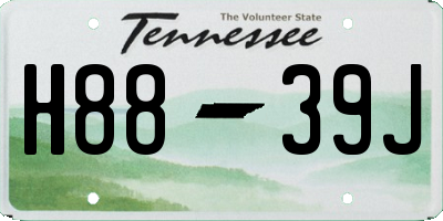 TN license plate H8839J