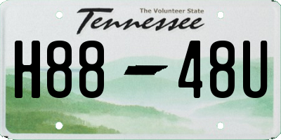 TN license plate H8848U
