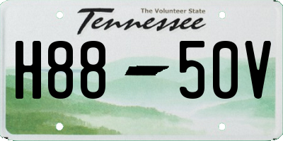 TN license plate H8850V
