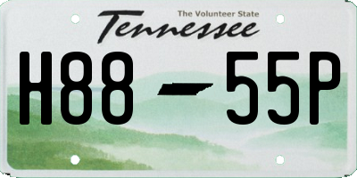 TN license plate H8855P