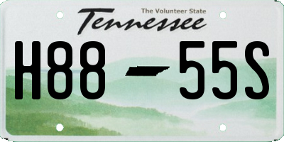 TN license plate H8855S