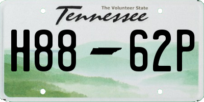 TN license plate H8862P