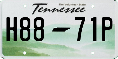 TN license plate H8871P