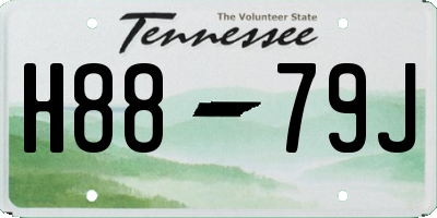 TN license plate H8879J