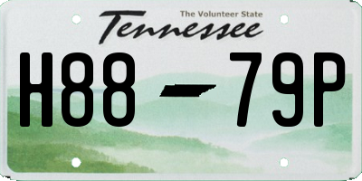 TN license plate H8879P