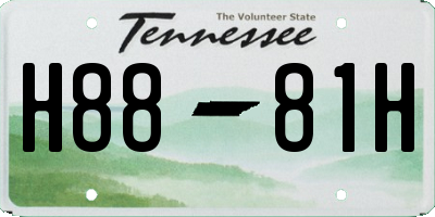 TN license plate H8881H