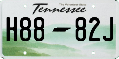 TN license plate H8882J