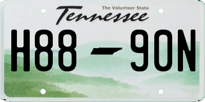 TN license plate H8890N