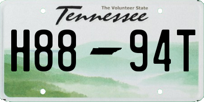 TN license plate H8894T