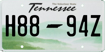 TN license plate H8894Z