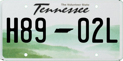 TN license plate H8902L