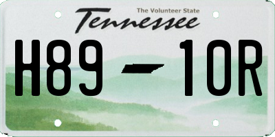 TN license plate H8910R