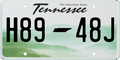 TN license plate H8948J