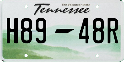 TN license plate H8948R