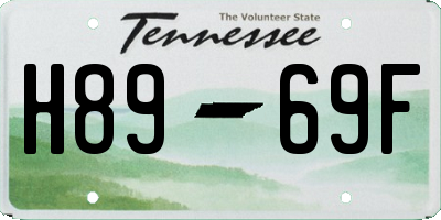 TN license plate H8969F