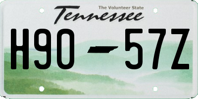 TN license plate H9057Z