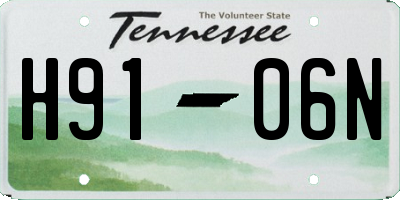 TN license plate H9106N