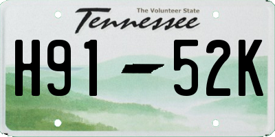 TN license plate H9152K