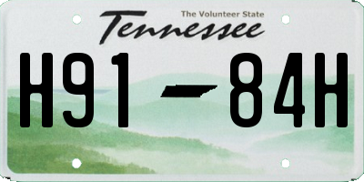 TN license plate H9184H