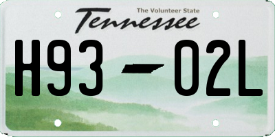 TN license plate H9302L