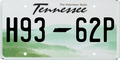 TN license plate H9362P