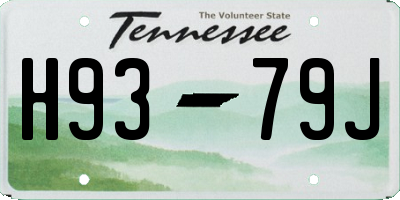 TN license plate H9379J