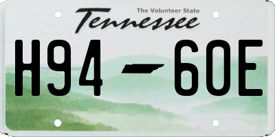 TN license plate H9460E