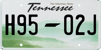 TN license plate H9502J